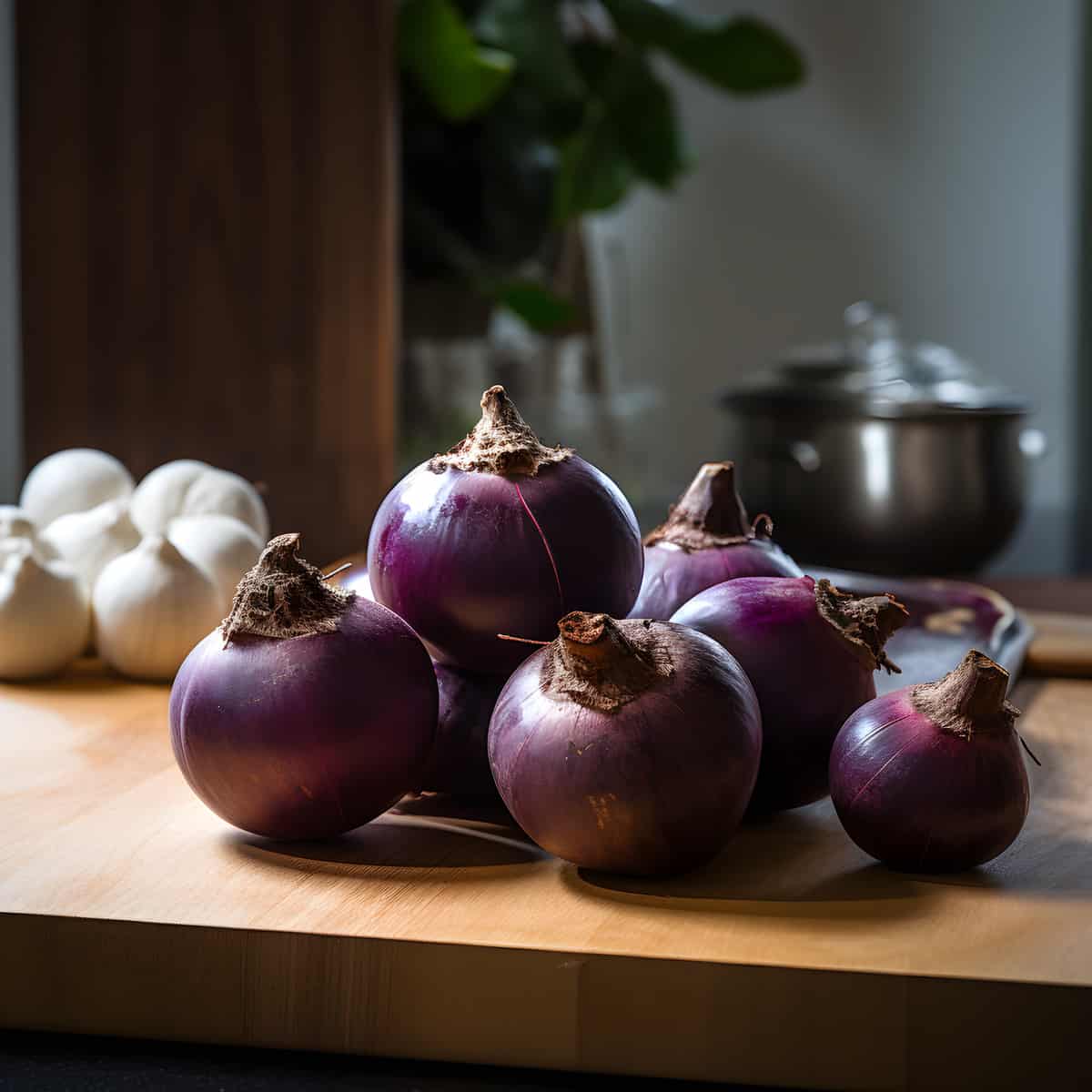 African Mangosteen on a kitchen counter