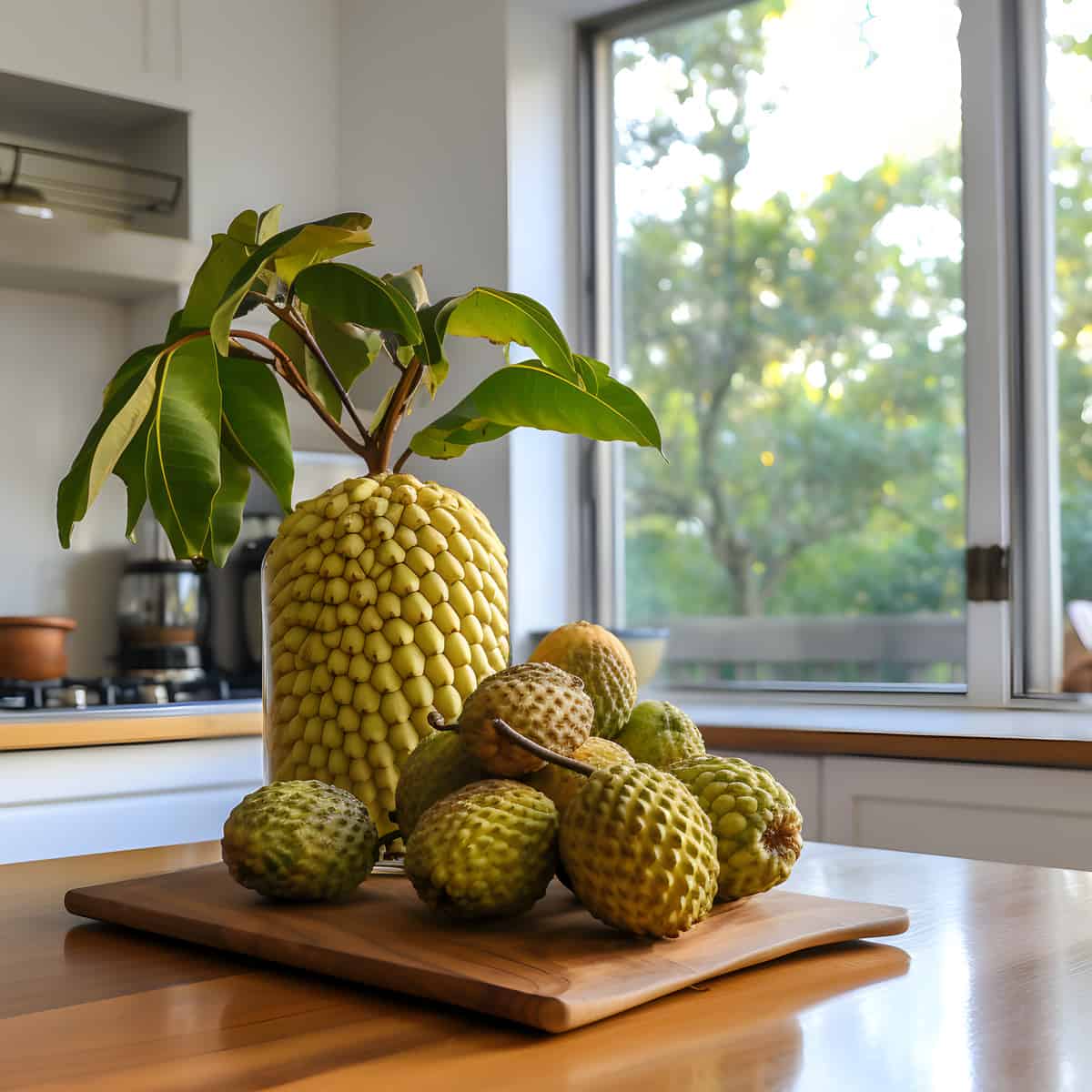 Annona Stenophylla on a kitchen counter