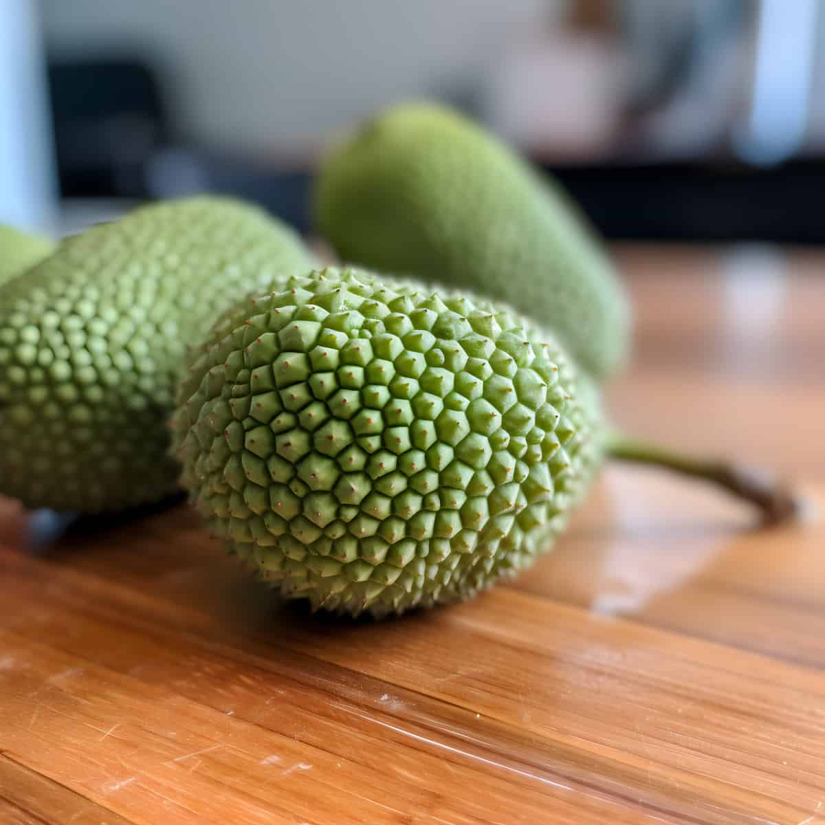 Atemoya Fruit on a kitchen counter