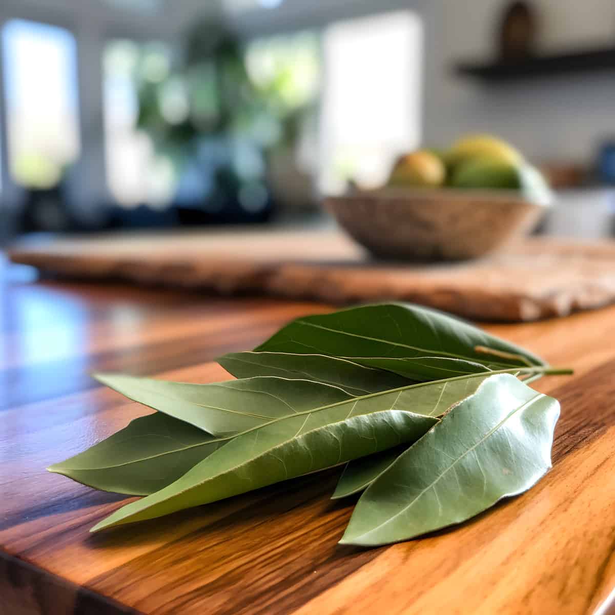 Bay Leaf on a kitchen counter