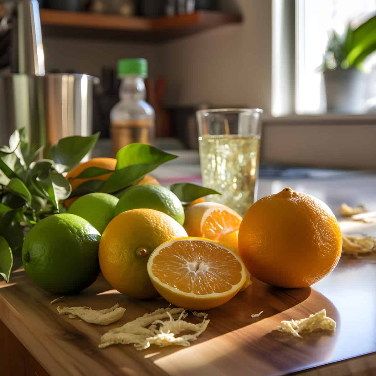 Bergamot Orange on a kitchen counter