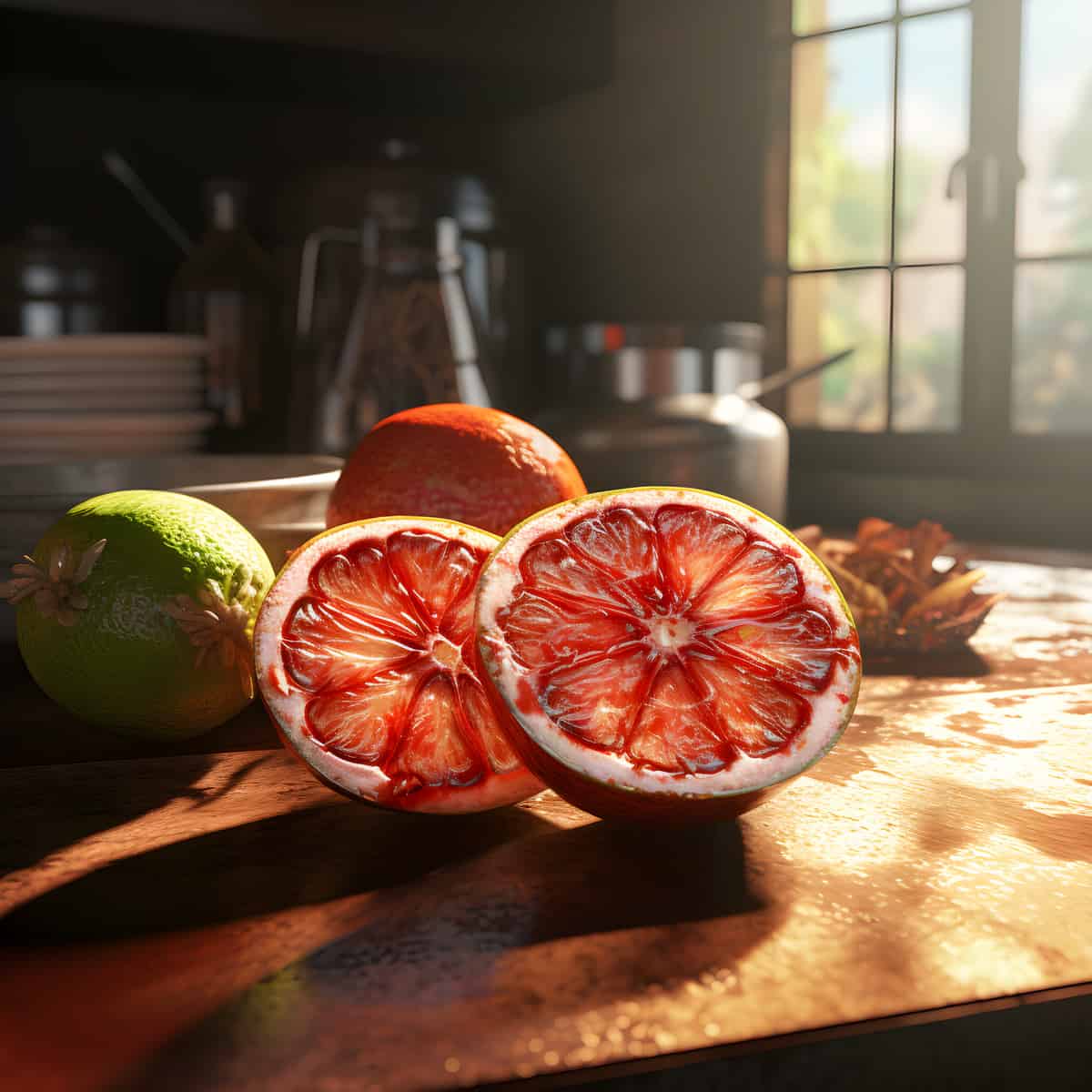 Blood Lime on a kitchen counter
