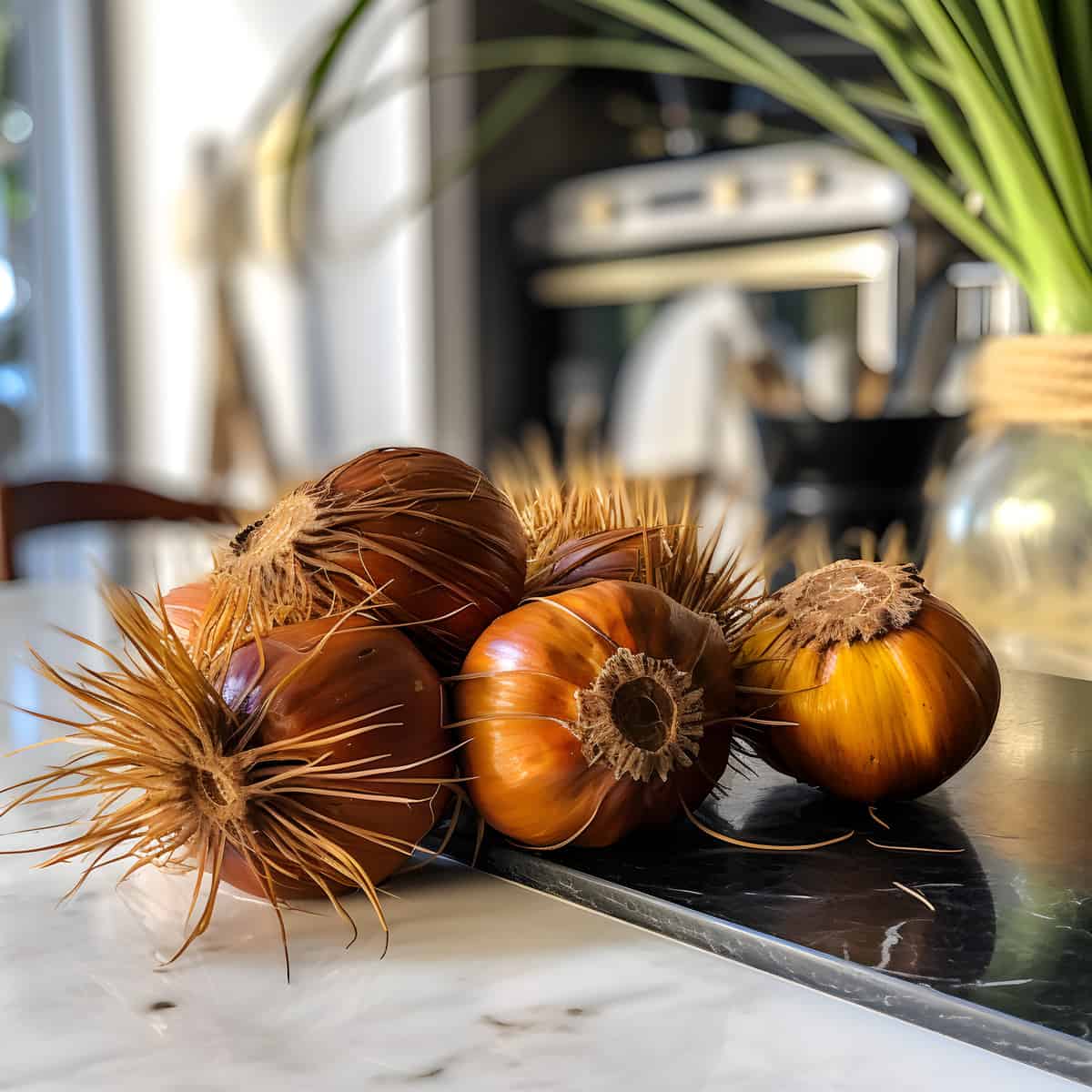 Butia Capitata Fruit on a kitchen counter