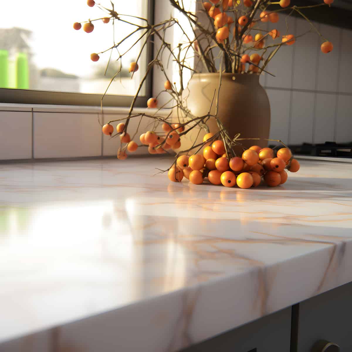 Butia Purpurascens on a kitchen counter