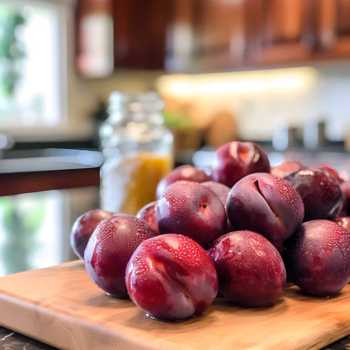 Chickasaw Plum on a kitchen counter
