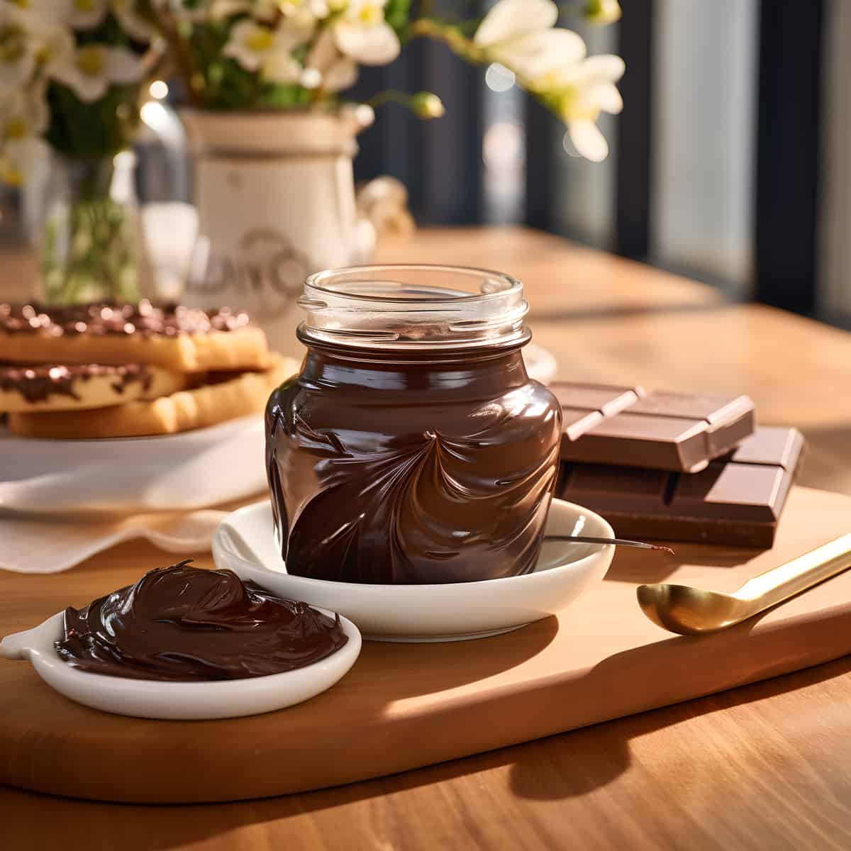 Chocolate Spread on a kitchen counter