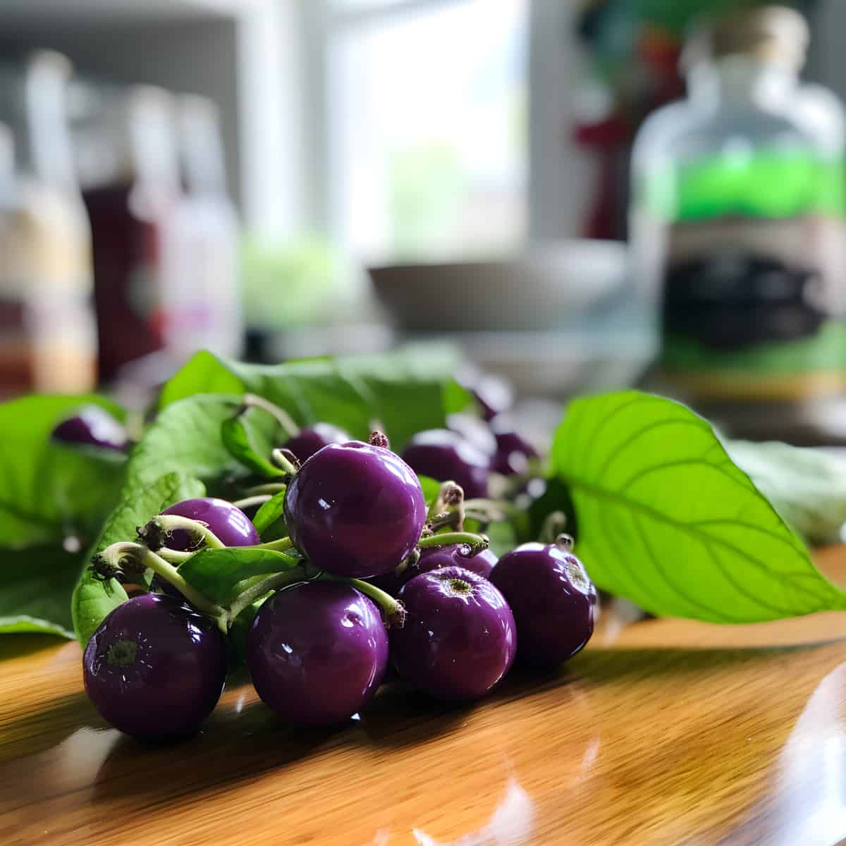 Conkerberry on a kitchen counter