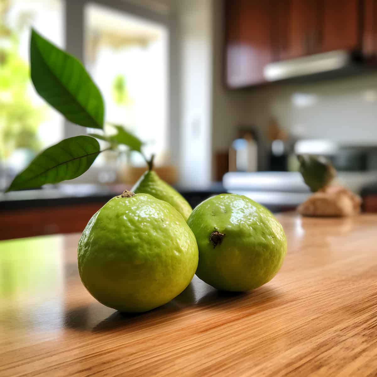 Costa Rican Guava on a kitchen counter
