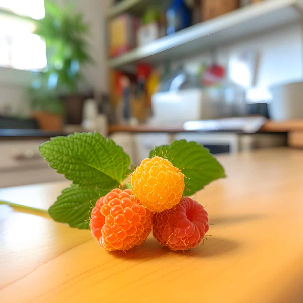 Creeping Raspberry on a kitchen counter