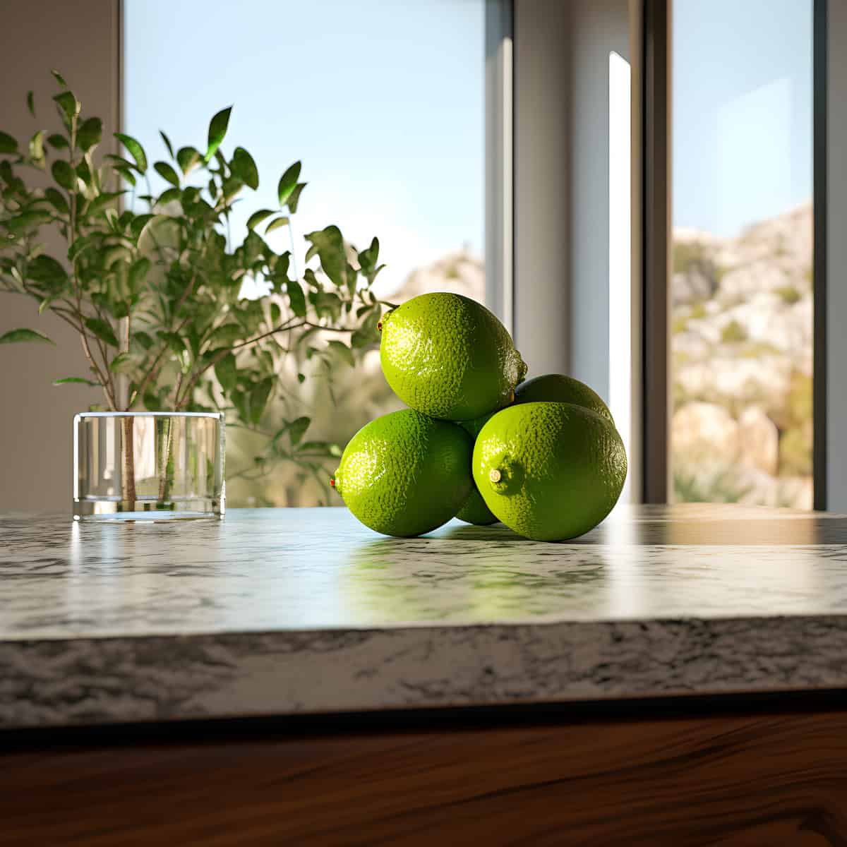 Desert Lime on a kitchen counter