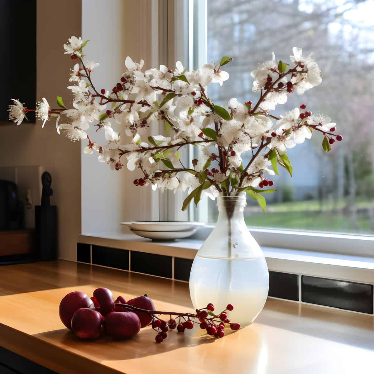 Downy Serviceberry on a kitchen counter
