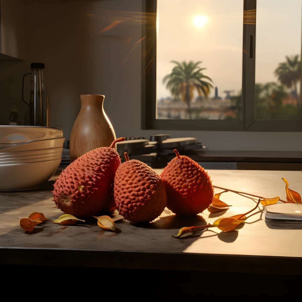 Dugdug Fruit on a kitchen counter