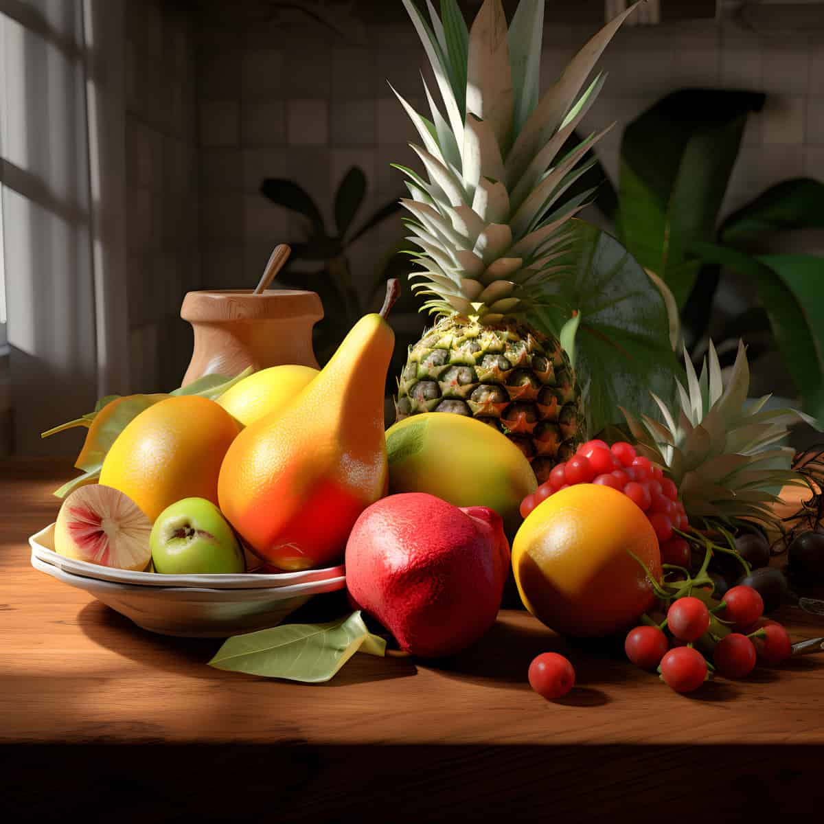 Entawak Fruit on a kitchen counter