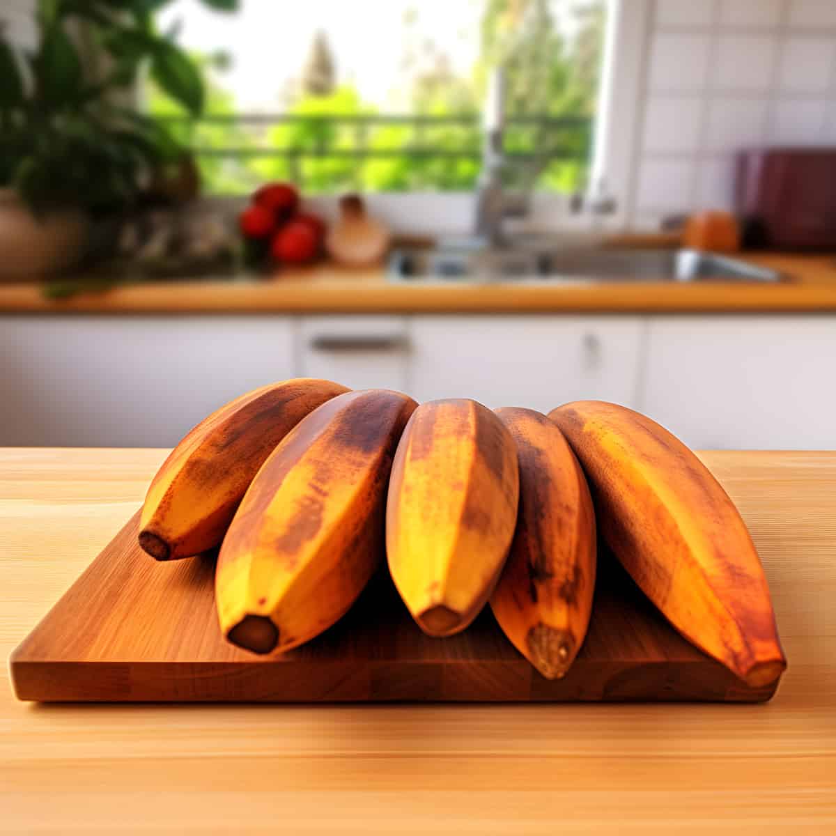 Fei Banana on a kitchen counter