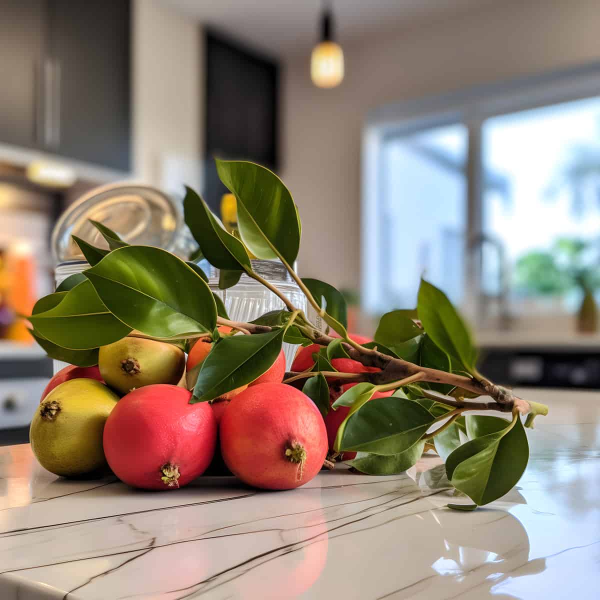 Ficus Parietalis Fruit on a kitchen counter