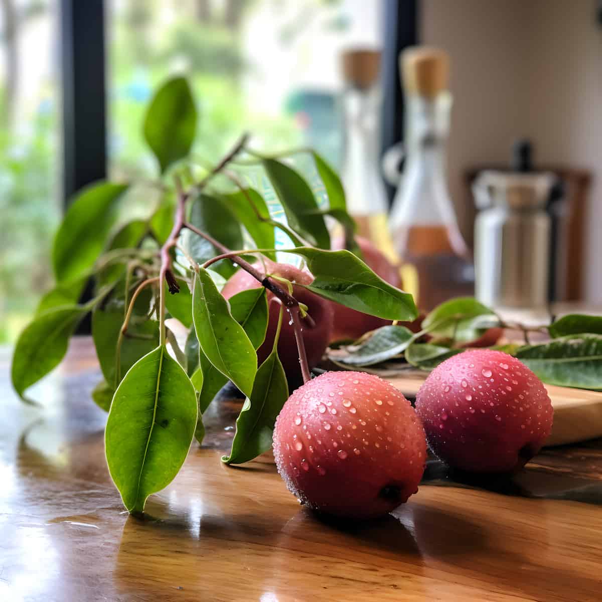 Ficus Wassa Fruit on a kitchen counter
