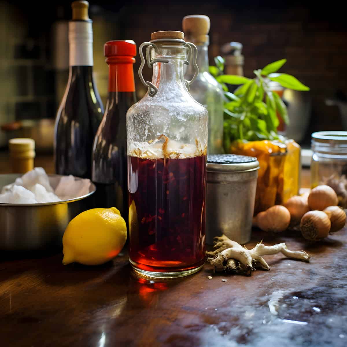 Garum on a kitchen counter