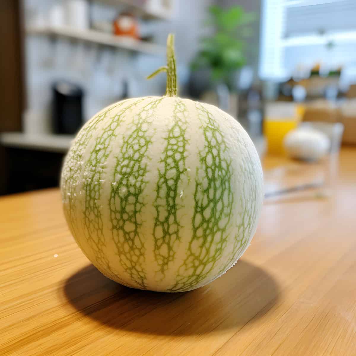 Gaya Melon on a kitchen counter