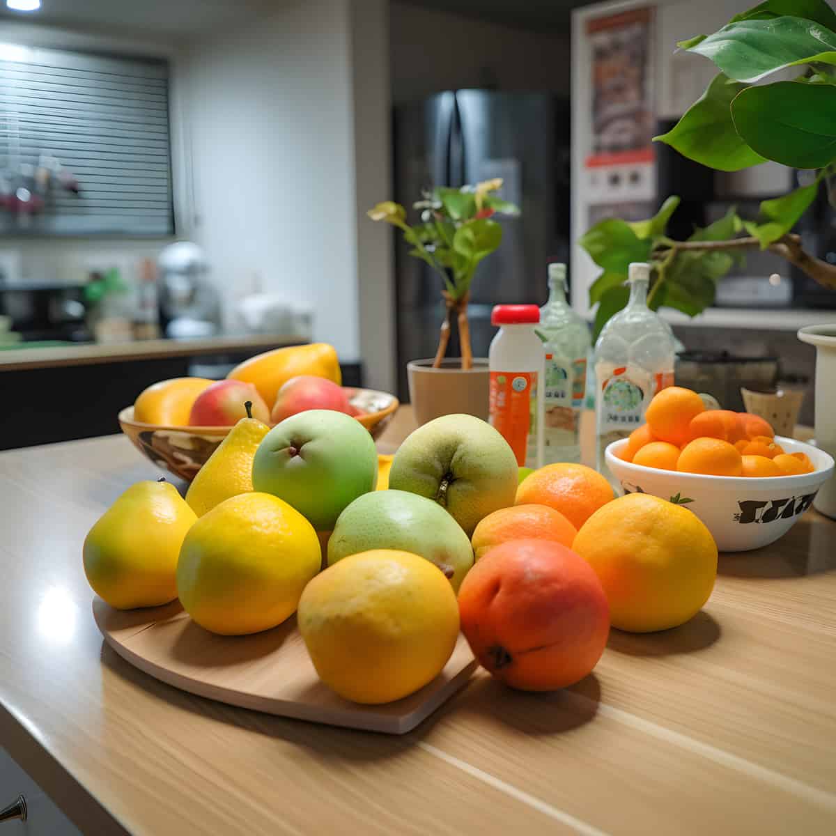 Hyuganatsu Fruit on a kitchen counter