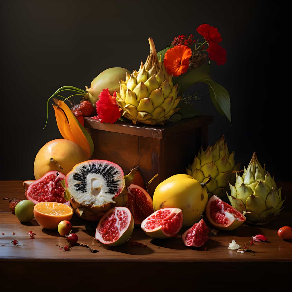 Ilama Fruit on a kitchen counter
