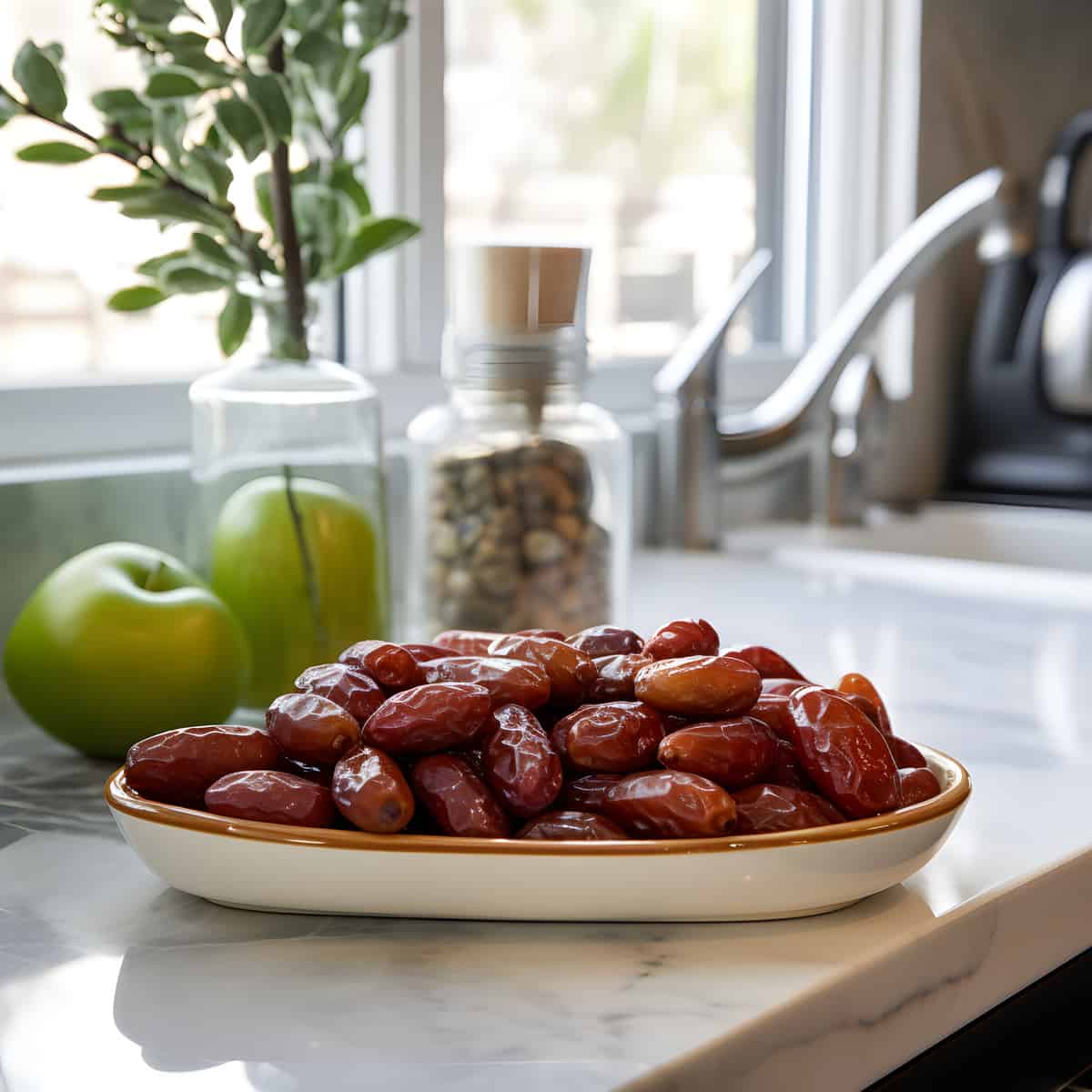 Jujube on a kitchen counter