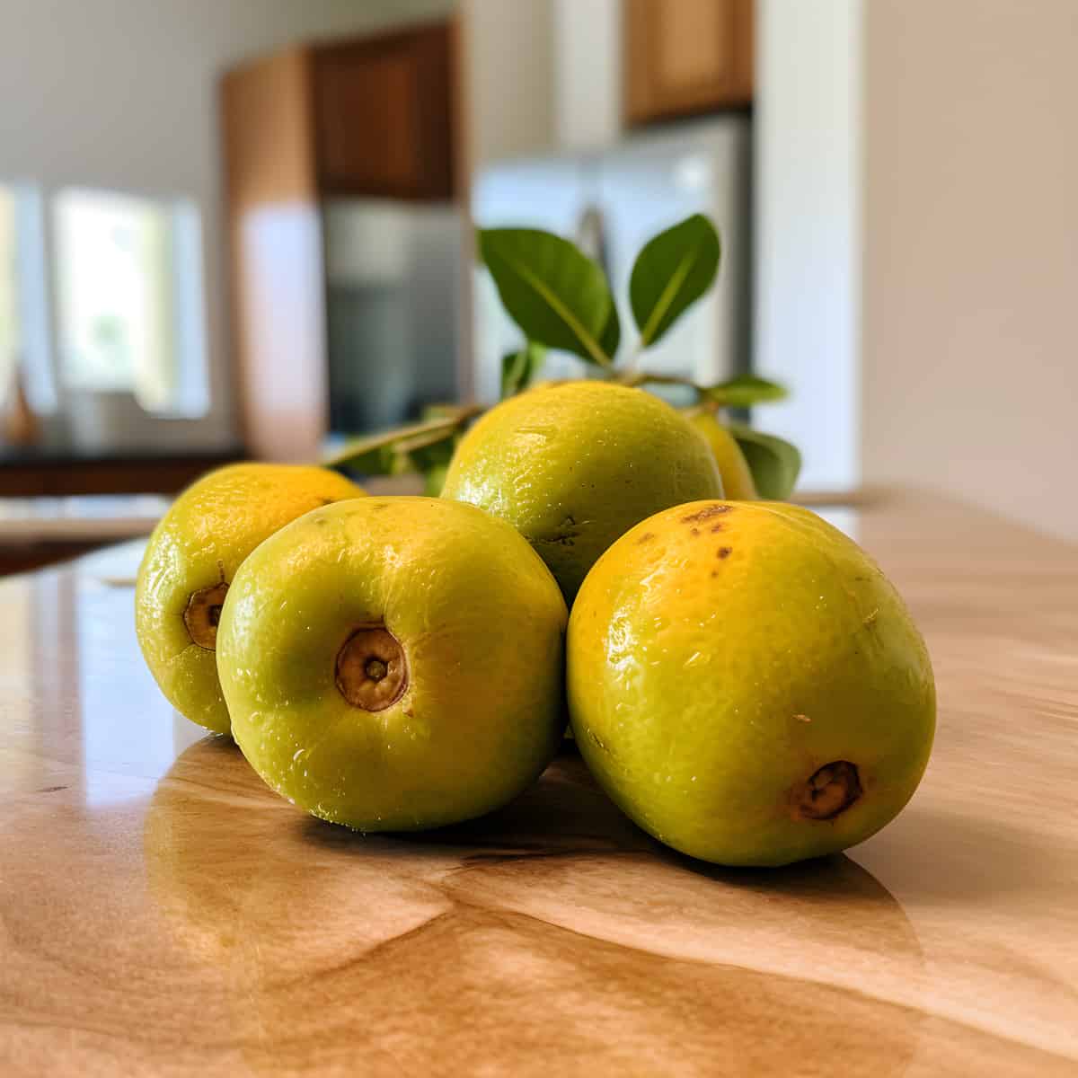 Kabosu Fruit on a kitchen counter
