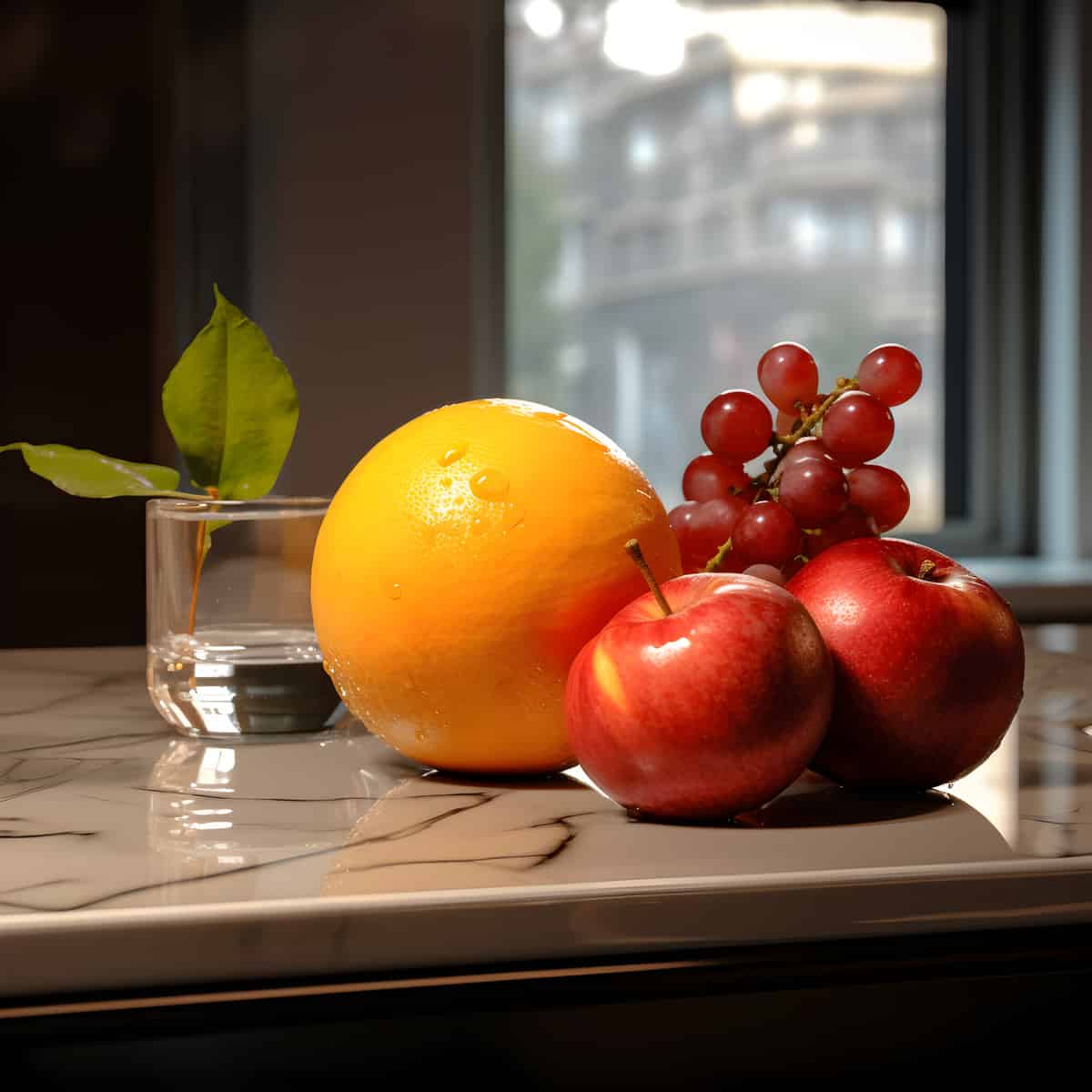 Kanpei Fruit on a kitchen counter