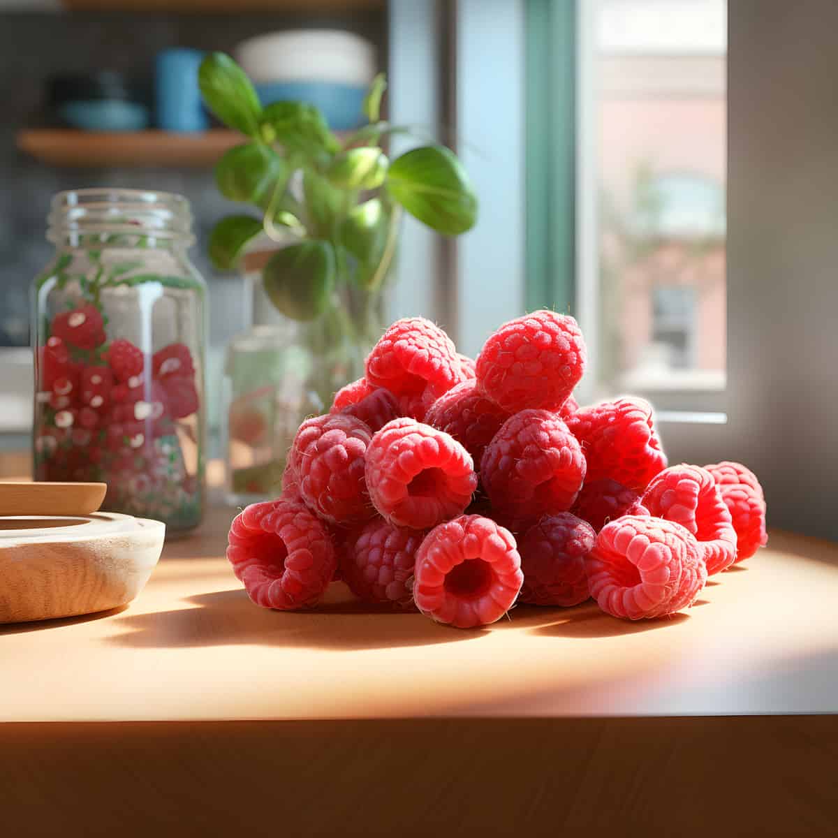 Korean Raspberry on a kitchen counter