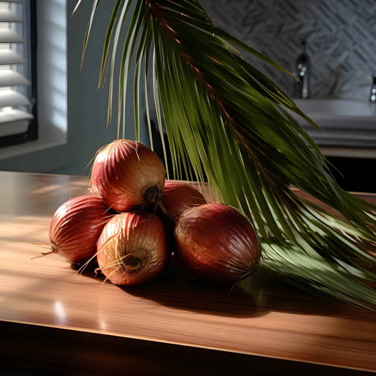 Lala Palm Fruit on a kitchen counter