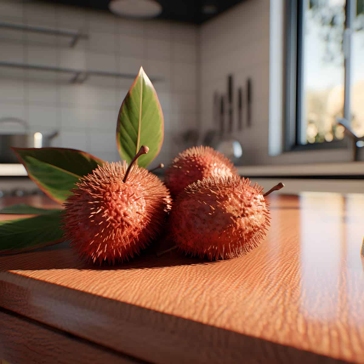 Marang Fruit on a kitchen counter