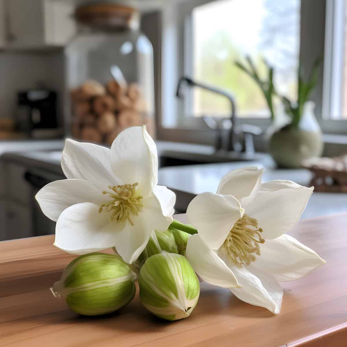 Mayapple Fruit on a kitchen counter