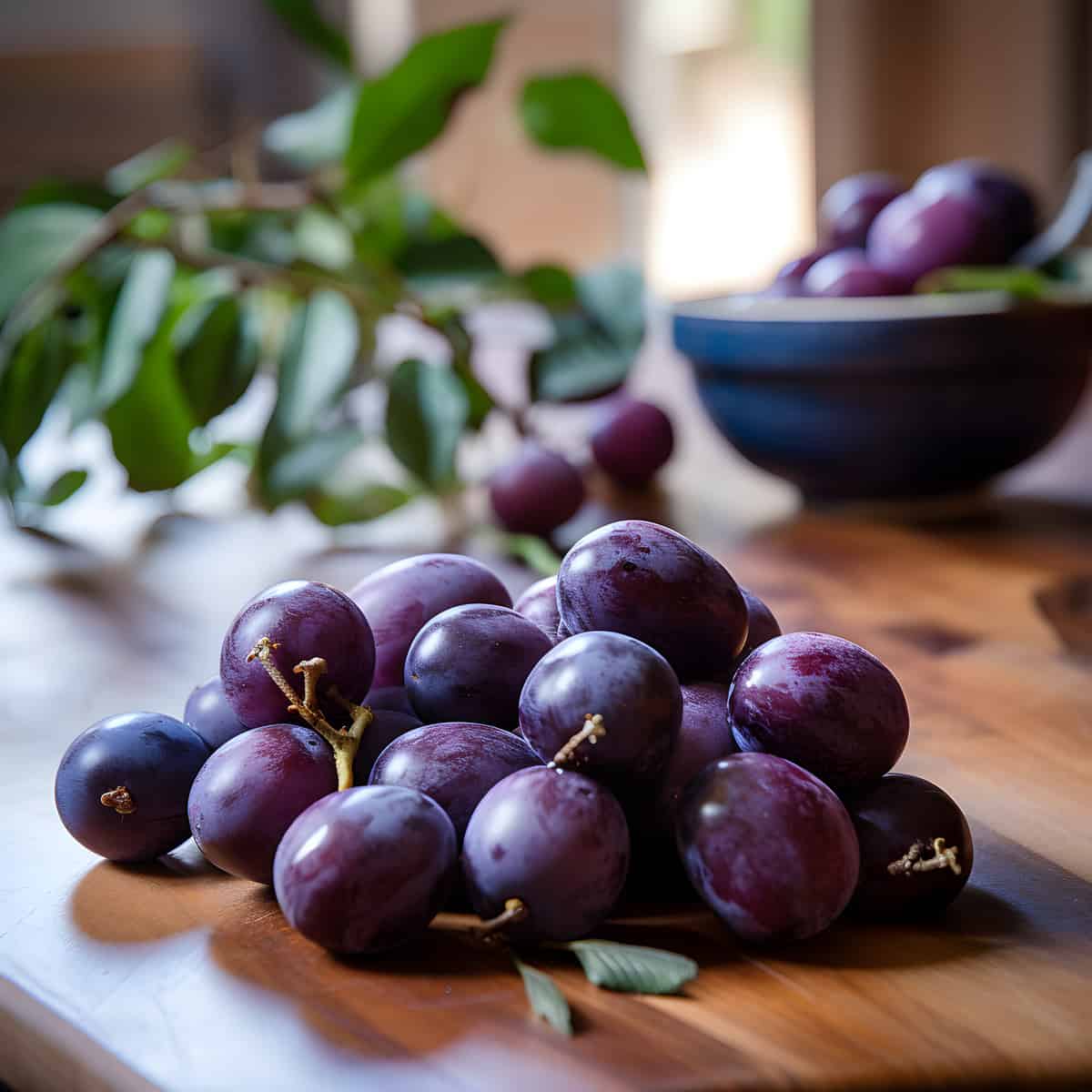 Mexican Plum on a kitchen counter