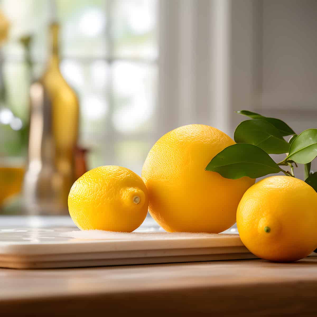 Meyer Lemon on a kitchen counter