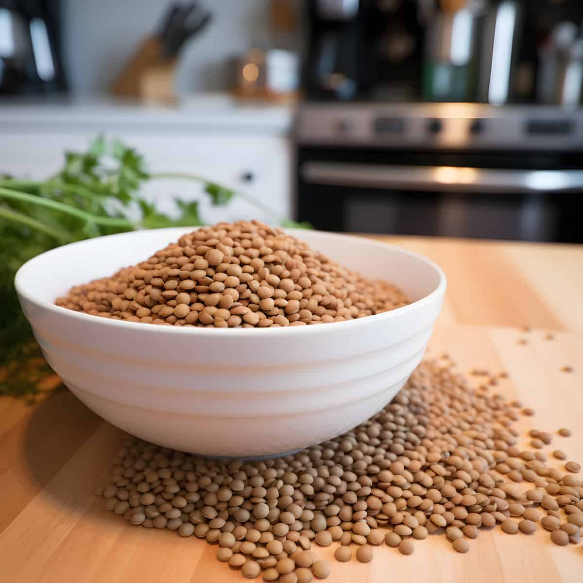 Mosa Lentil on a kitchen counter