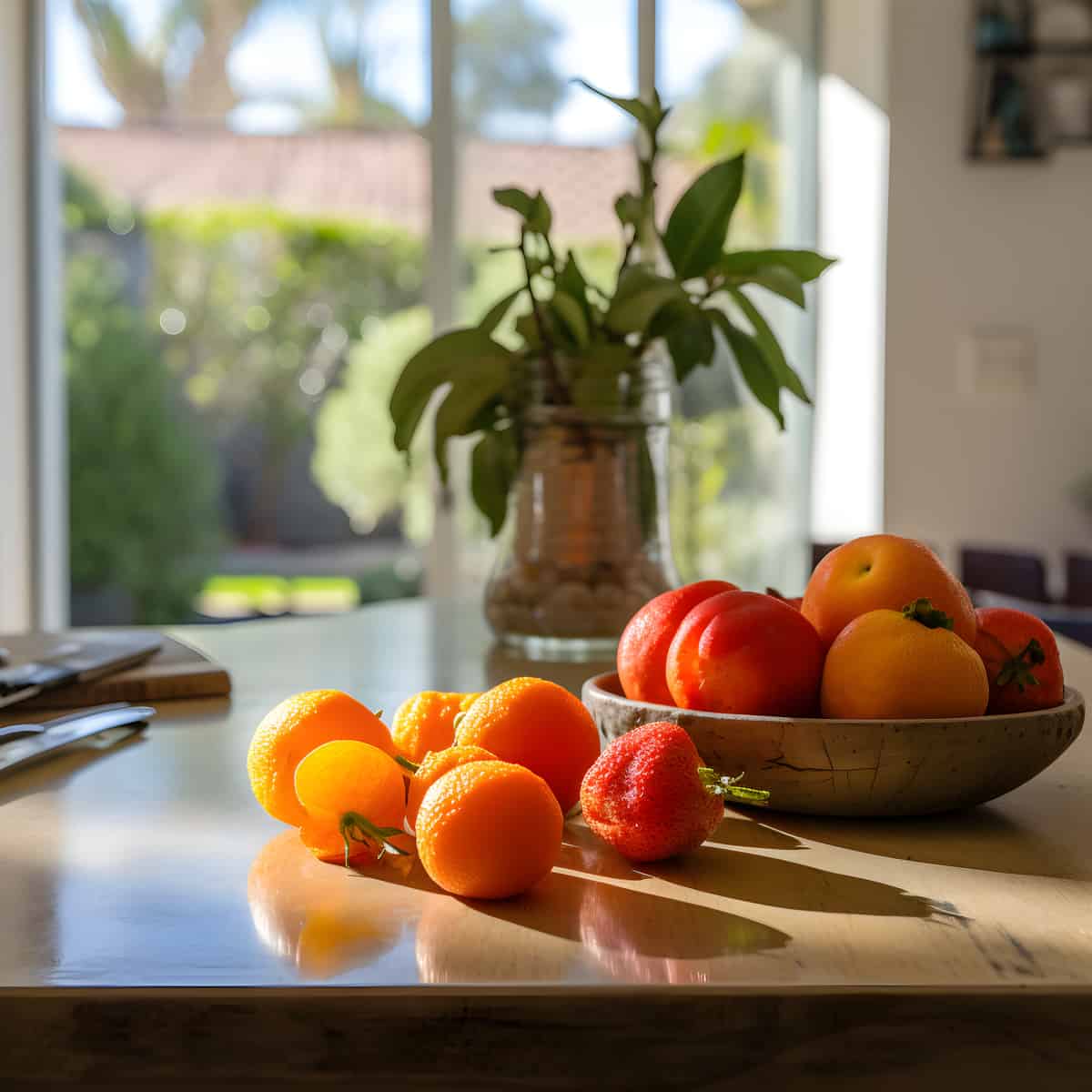 Ojai Pixie Fruit on a kitchen counter
