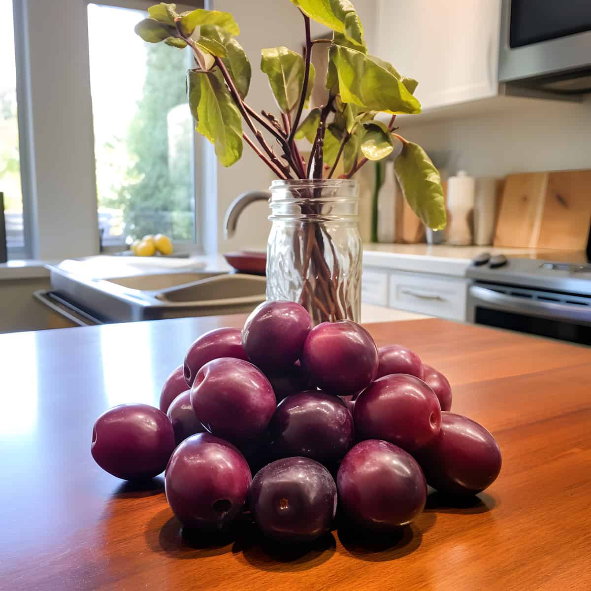 Pacific Plum on a kitchen counter