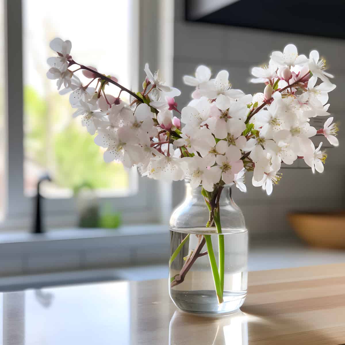 Pale Serviceberry on a kitchen counter