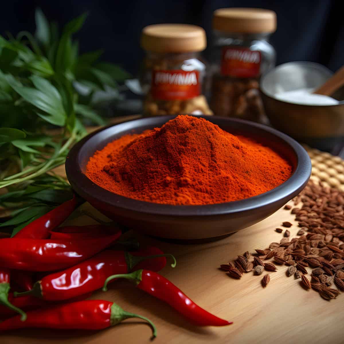 Paprika Powder on a kitchen counter