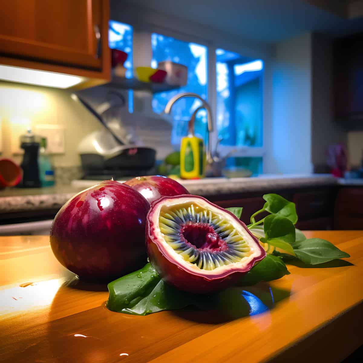 Passiflora Ambigua on a kitchen counter