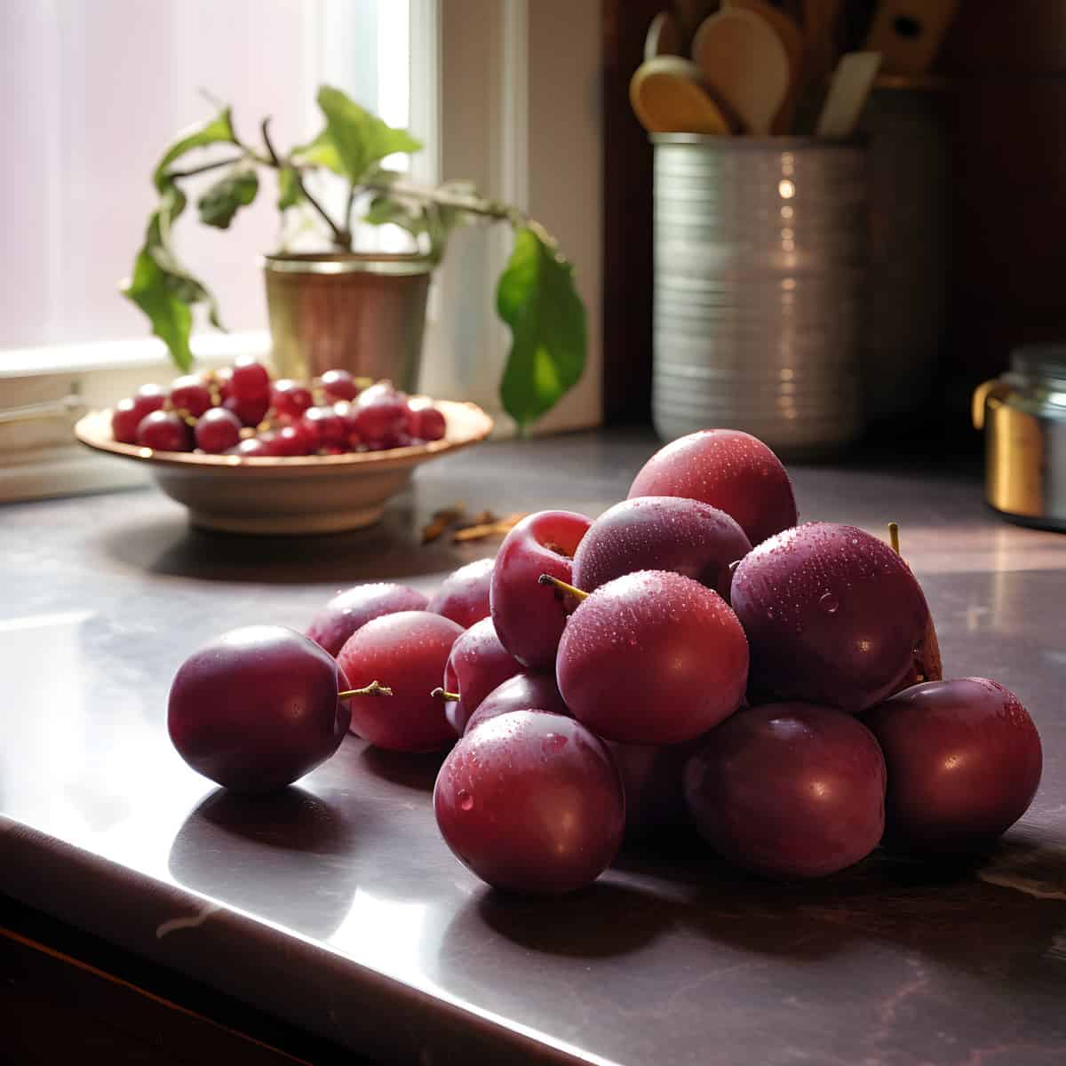 Pigeon Plum on a kitchen counter