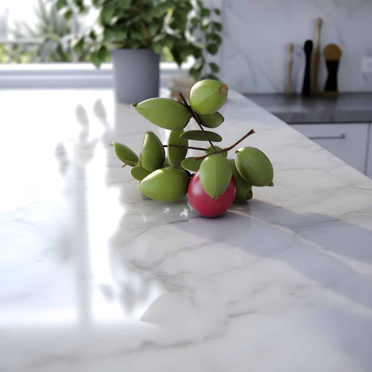 Sageretia Fruit on a kitchen counter