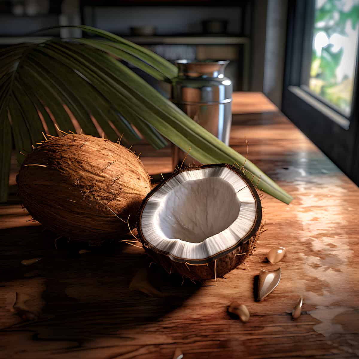 Sea Coconut on a kitchen counter
