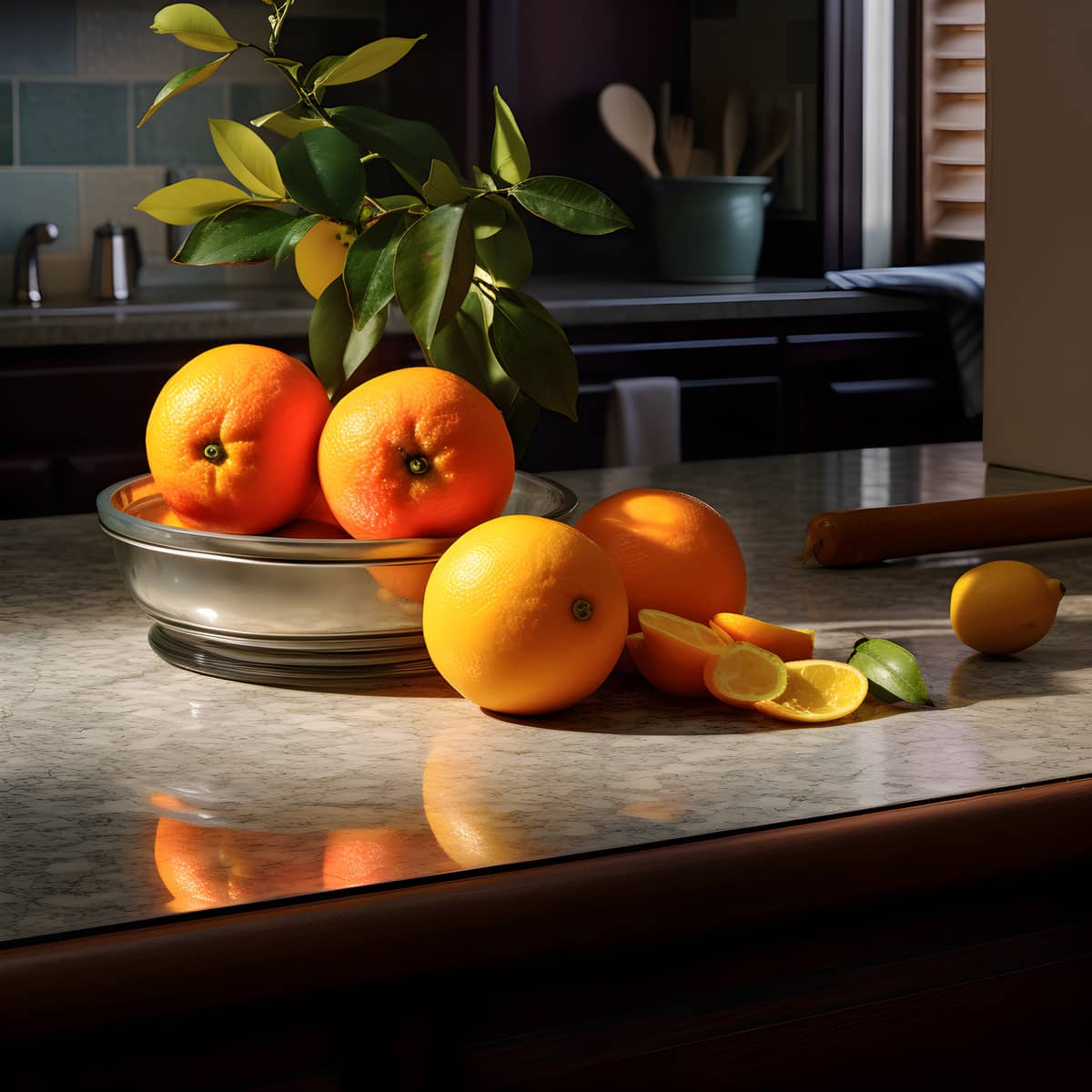 Shangjuan Fruit on a kitchen counter