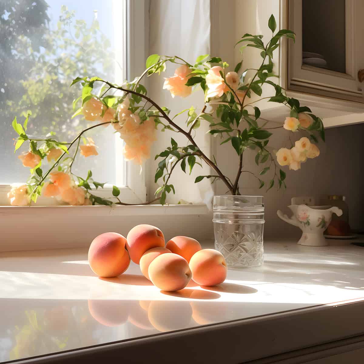 Siberian Apricot on a kitchen counter