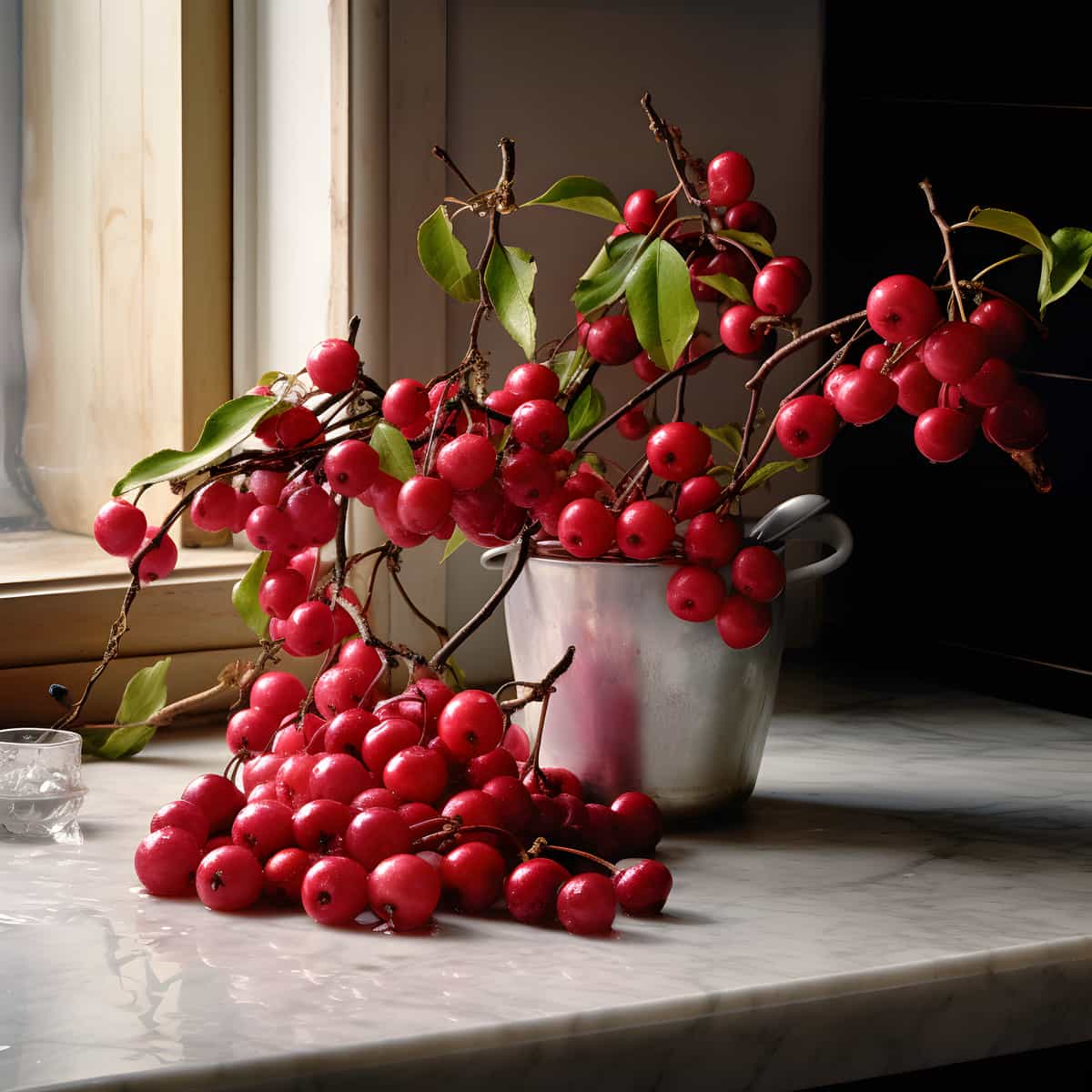 Sikkim Crabapple on a kitchen counter