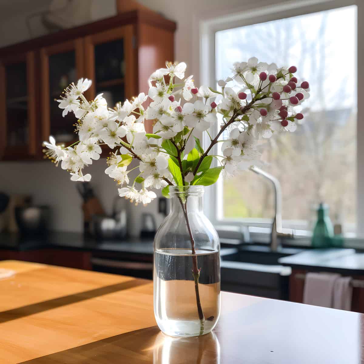 Smooth Serviceberry on a kitchen counter