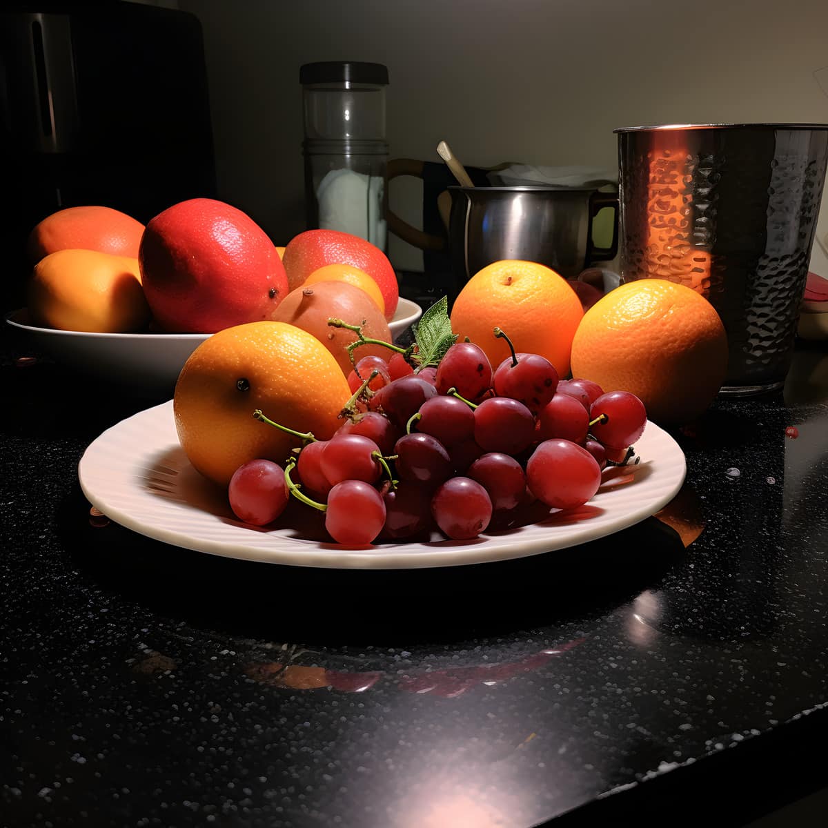 Swartbas Fruit on a kitchen counter