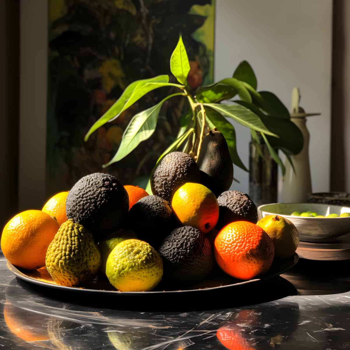 Terap Hitam Fruit on a kitchen counter