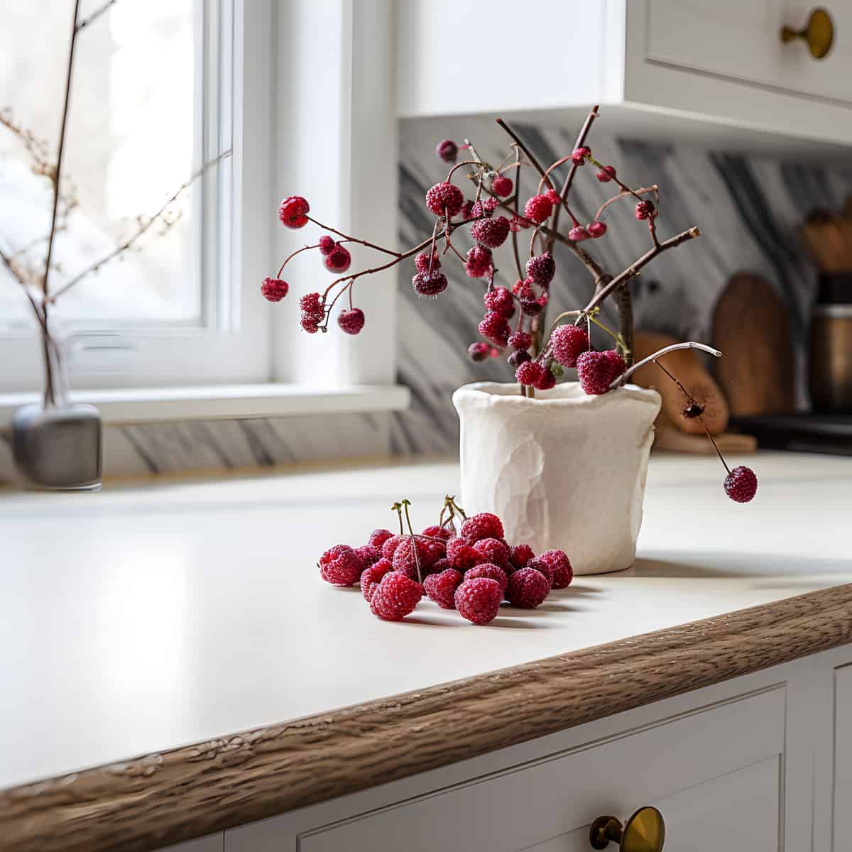 White Bark Raspberry on a kitchen counter
