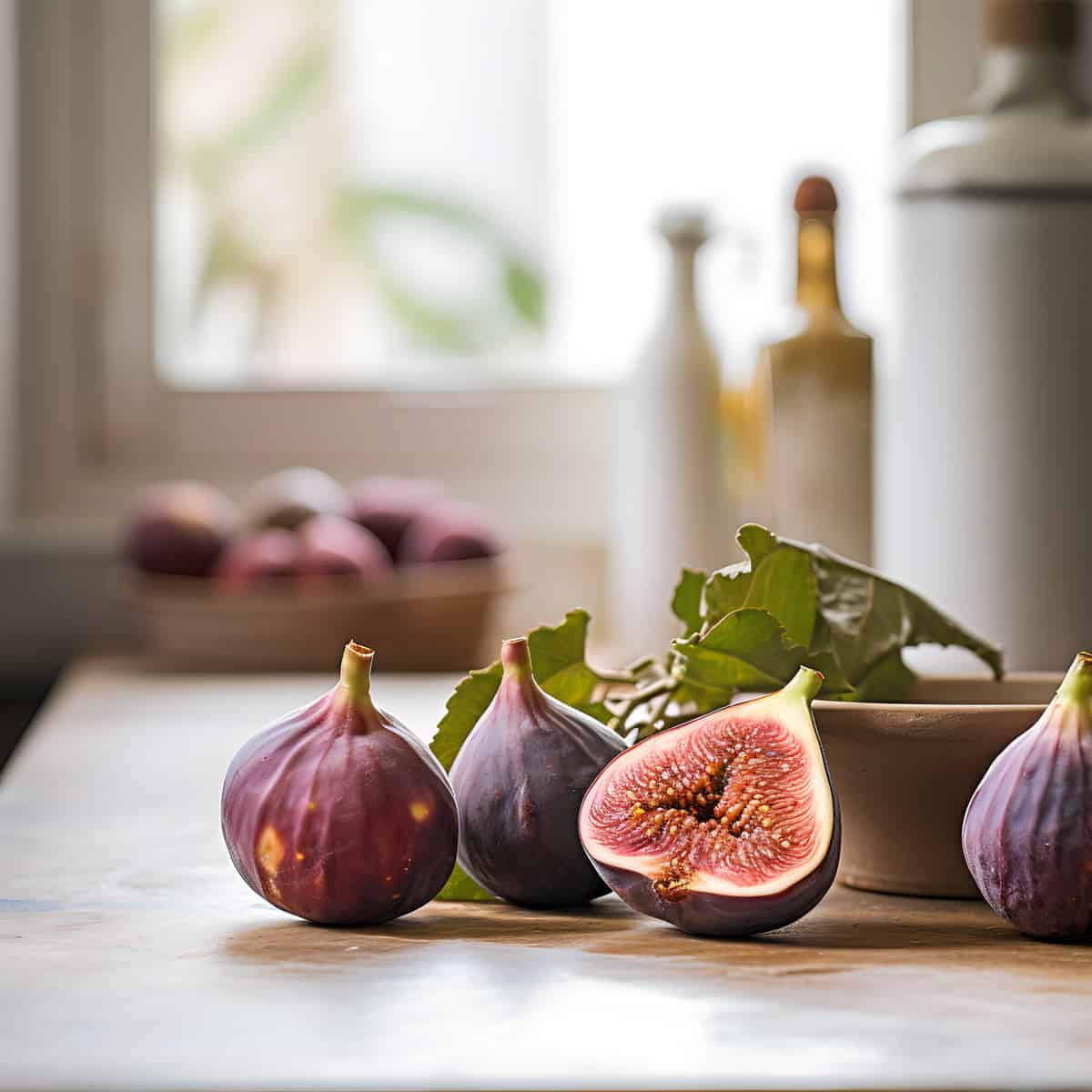 Wild Fig Fruit on a kitchen counter